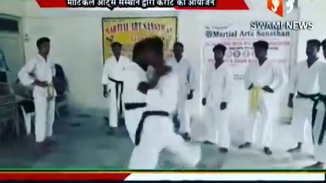 Karate Demonstration...Break 20 Baseball Bats By Shin