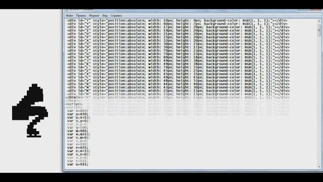 Рисование, аниме через блокнот [HTML] | Drawing, anime through notepad [HTML] смотреть онлайн