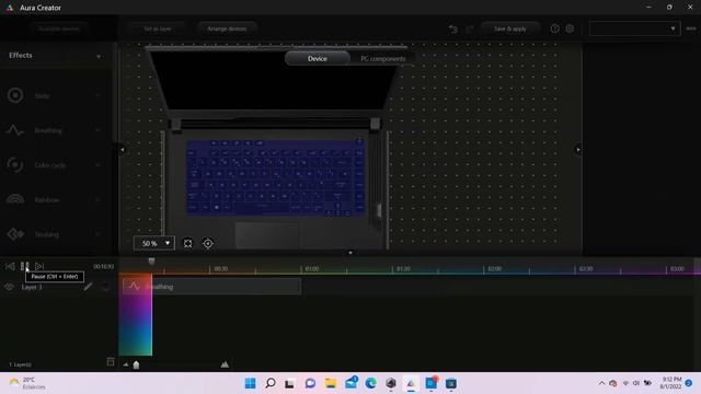 Asus Strix Rog How to change the Keyboard Color - Step by Step - Armoury Crate & Aura Creator смотреть онлайн