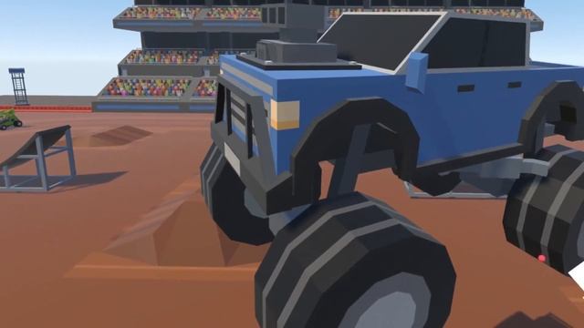 MONSTER JAM DEMO DERBY STUNT SHOW! - Tiny Town VR Gameplay - Oculus VR Game смотреть онлайн