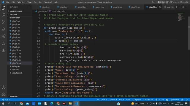 Implementation Salary Printing File Read Operation || #python @syvsolution1012 смотреть онлайн