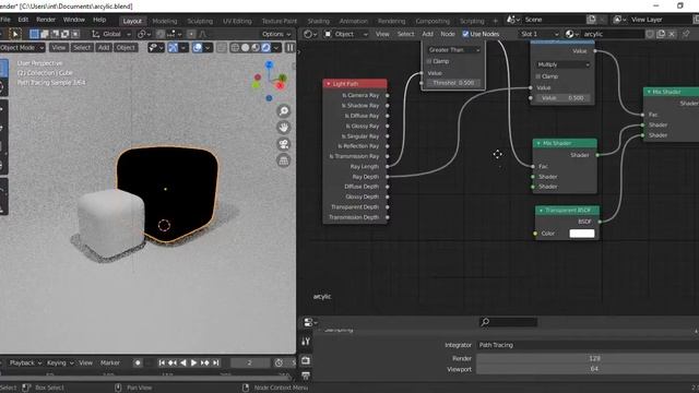 Create Acrylic plastic material using nodes| Create with nodes| blender nodes tutorial смотреть онлайн