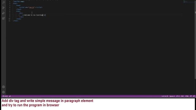 How to create and run Simple Vue.js program. - 01 смотреть онлайн