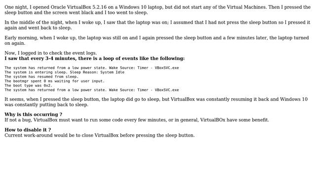 Oracle VirtualBox on Windows 10 messing with system sleep смотреть онлайн