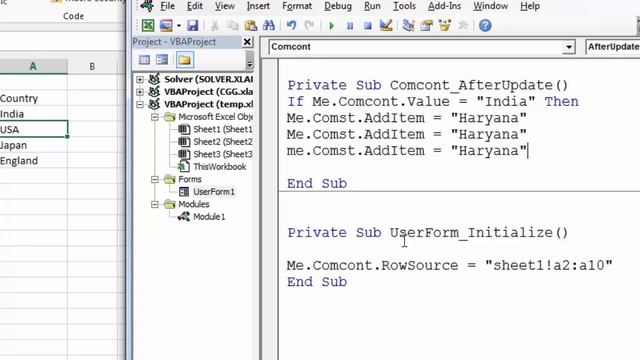 Excel VBA User form part - 4 | Excel VBA lesson 59 | Link ComboBox in vba user form | Link ComboBox смотреть онлайн