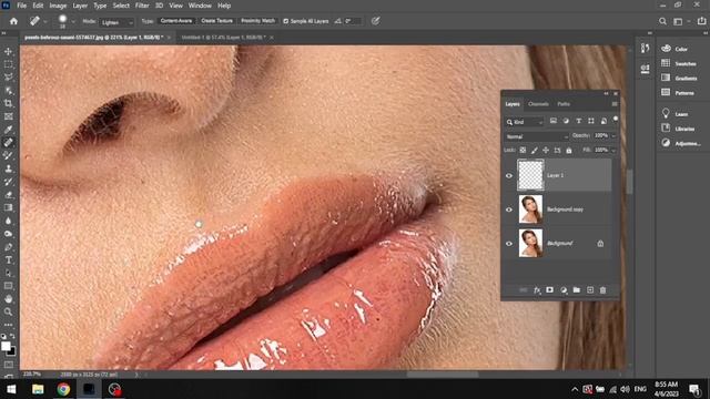 The Spot Healing Brush Tool in Photoshop! lighten & Darken смотреть онлайн