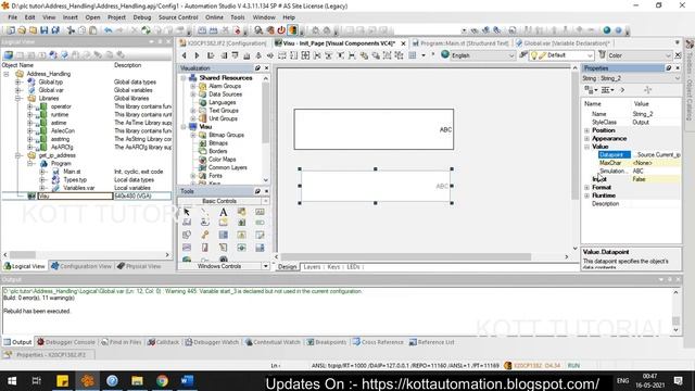 Automation Studio B&R PLC Part 9 :- Getting Current IP Address Of PLC Online Through HMI