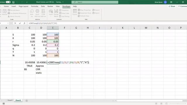 CRR model with dividend using VBA code and static memory смотреть онлайн