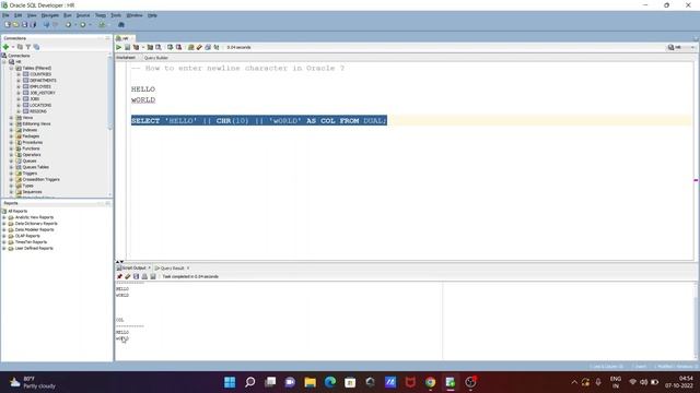 How to enter newline character in Oracle смотреть онлайн