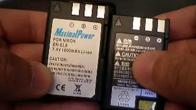 Nikon EN-EL9 aftermarket battery D40 D40x D60 смотреть онлайн