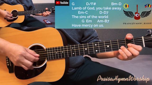 Lamb Of God | by PraiseHymnWorship- with lyrics and guitar chords смотреть онлайн