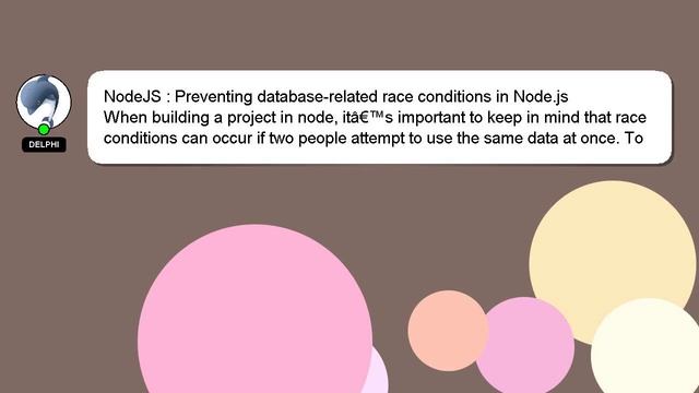 NodeJS : Preventing database-related race conditions in Node.js смотреть онлайн