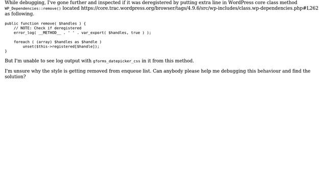 Wordpress: Stylesheet is getting removed/deregistered automatically смотреть онлайн