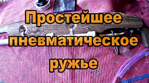 Простейшее пневматическое ружье.