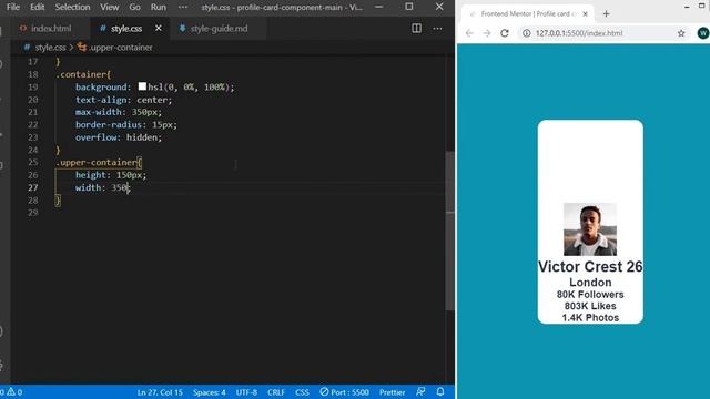 Profile Card Component Solution- HTML, CSS || Frontend Mentor смотреть онлайн