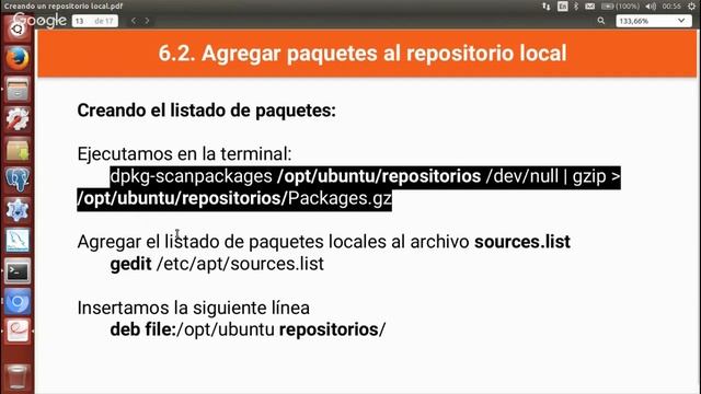 Creando un repositorio local en Ubuntu смотреть онлайн
