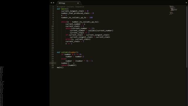 Python Beginner tutorial series using project Euler #14 - Longest Collatz Sequence смотреть онлайн