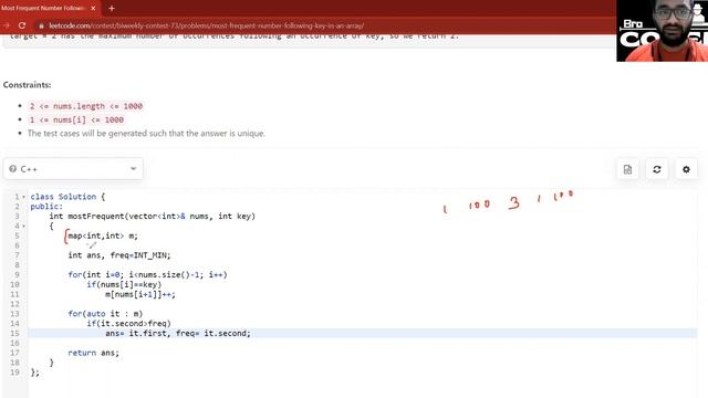 2190. Most Frequent Number Following Key In an Array || Biweekly Contest 73 || Leetcode 2190 смотреть онлайн