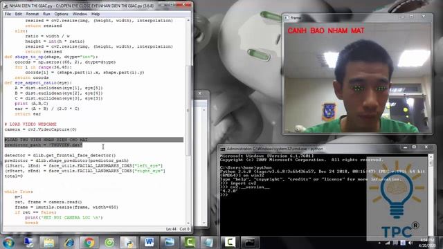 close eye open eye eye detection python Eye blink Drowsiness close eyes open eyes nhận điện đôi mắ смотреть онлайн