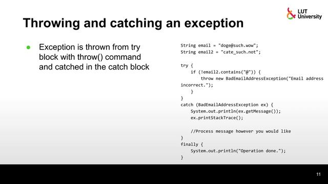14 – Exception handling смотреть онлайн