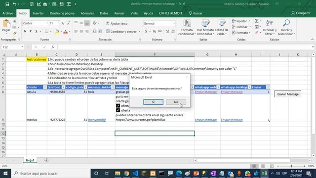 Como enviar mensajes masivo con macro en excel a whatsapp con vba смотреть онлайн