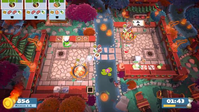 Overcooked 2. Chinese New Year 1-4 | 3 players online coop 4 stars | Score: 2120 смотреть онлайн