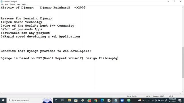 DJANGO (10 Weekends Batch) tutorials || by Mr. Vijay On 13-08-2022 @11AM IST смотреть онлайн