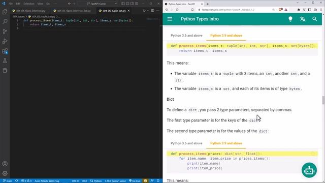 FastAPI Curso: 31 Parámetros Tuplas (tuple), Conjuntos (set) y Diccionarios (dict) en una Función смотреть онлайн