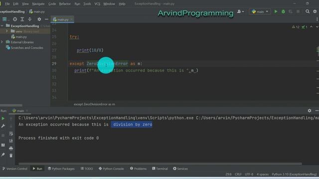 what are the different types of exceptions in python @arvindprogramming смотреть онлайн