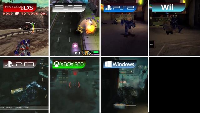 Transformers Revenge of the Fallen (2009) DS vs PSP vs PS2 vs Wii vs PS3 vs XBOX 360 vs PC смотреть онлайн