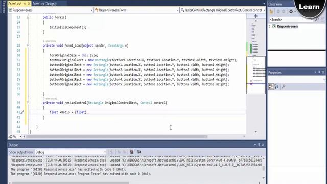Automatic Resizing of Buttons in Windows Forms using C#| Resize according to desktop смотреть онлайн