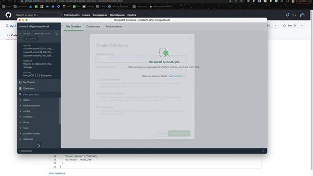 MongoDB Compass JSON import смотреть онлайн