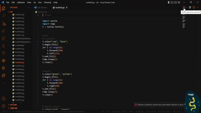 Make Shapes Using Python Turtle Code| Python Programming Hub смотреть онлайн