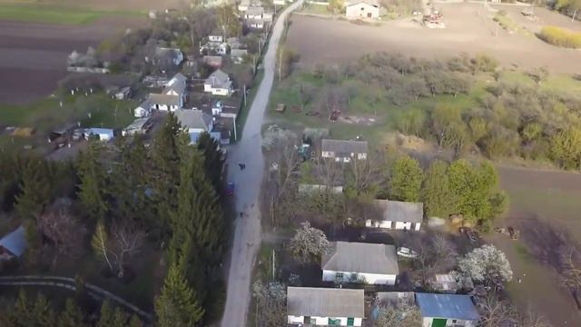 Мала Березянка з висоти пташиного польоту(Таращанський р-н, Київська обл) | Ukrainian village смотреть онлайн