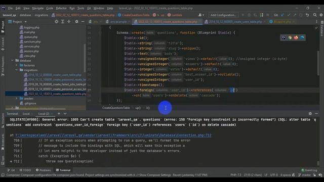 Solution: Foreign key constraint is incorrectly formed (Laravel) смотреть онлайн