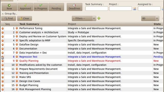 Task moving in tree view with OpenERP Gtk 6.1 client смотреть онлайн