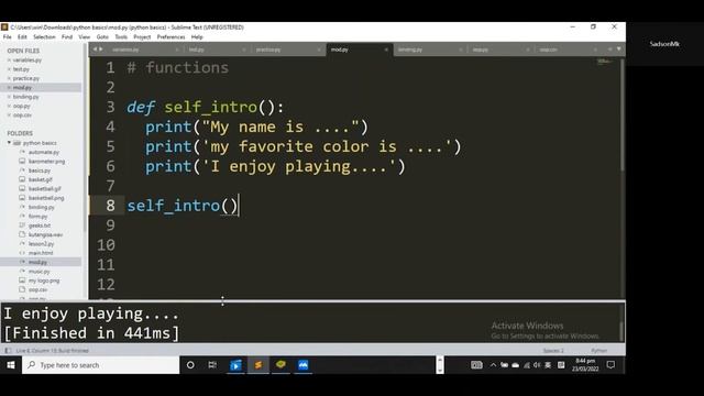 Python functions смотреть онлайн