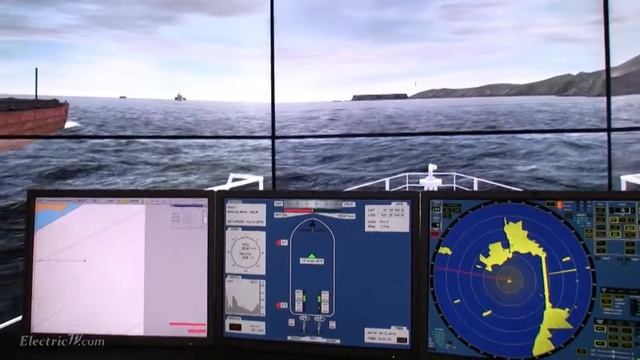 Virtual Reality Ships bridge training simulator demo by Kongsberg Maritime смотреть онлайн