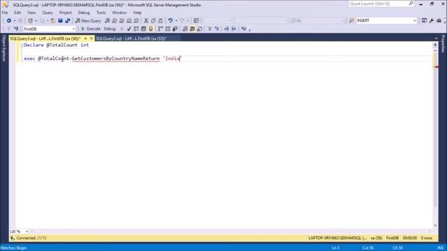 Return Value - Stored Procedure смотреть онлайн