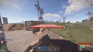 rust - как сломать 3 ветряка у клана на крыше за 1 минуту