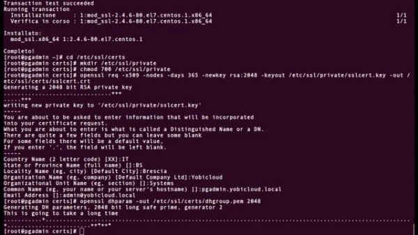 Install pgAdmin4 server mode on centos7 with SSL