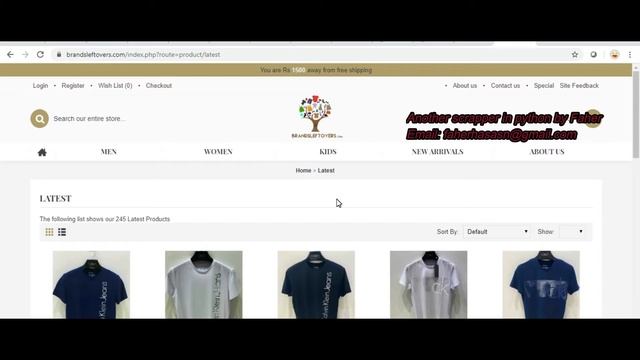 Python Scrapper from E-Commerce Site (Demo) смотреть онлайн