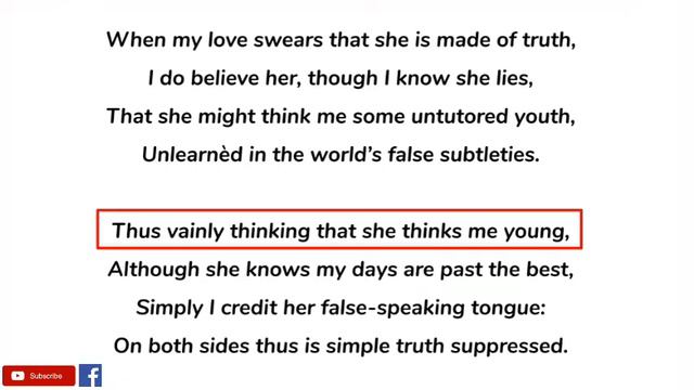 Sonnet 138 - When My Love Swears by William Shakespeare - Summary and Line by Line Explanation смотреть онлайн