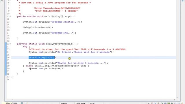 HOW CAN I DELAY A JAVA PROGRAM FOR FEW SECONDS смотреть онлайн