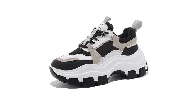 Женские кроссовки-столбики Вулканизированная обувь в Корейском стиле смотреть онлайн