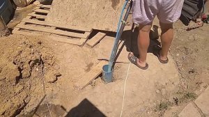 Чистка скважины воздухом с помощью компрессора