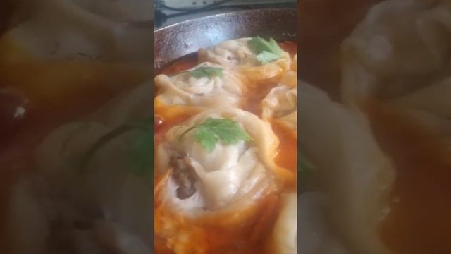 Манты с говядиной без мантоварки. смотреть онлайн
