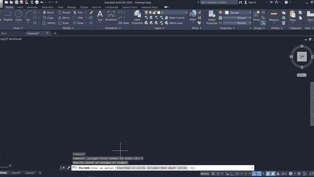 AutoCad 11 : POLYGON Command смотреть онлайн