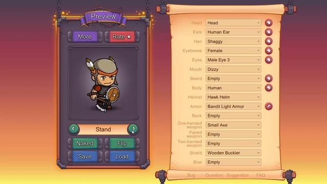 Fantasy Heroes: Character Editor смотреть онлайн