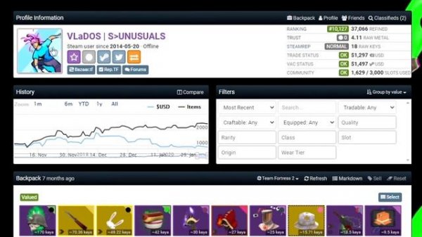 САМЫЙ ПОЛНЫЙ И ЛАКОНИЧНЫЙ ГАЙД ПО BACKPACK.TF / ЧАСТЬ 1: ОСНОВЫ / КАК ПОЛЬЗОВАТЬСЯ BACKPACK.TF?